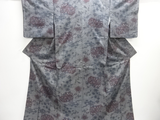 Japanese Kimono / Tsumugi Omeshi Silk